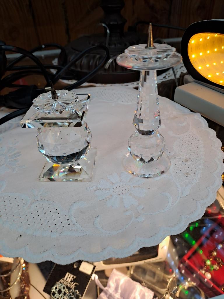 Swarovski 2 kandelaars, Ophalen of Verzenden
