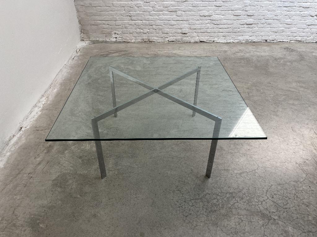 Knoll Barcelona Salontafel, Moins de 50 cm, Verre, Carré, Enlèvement