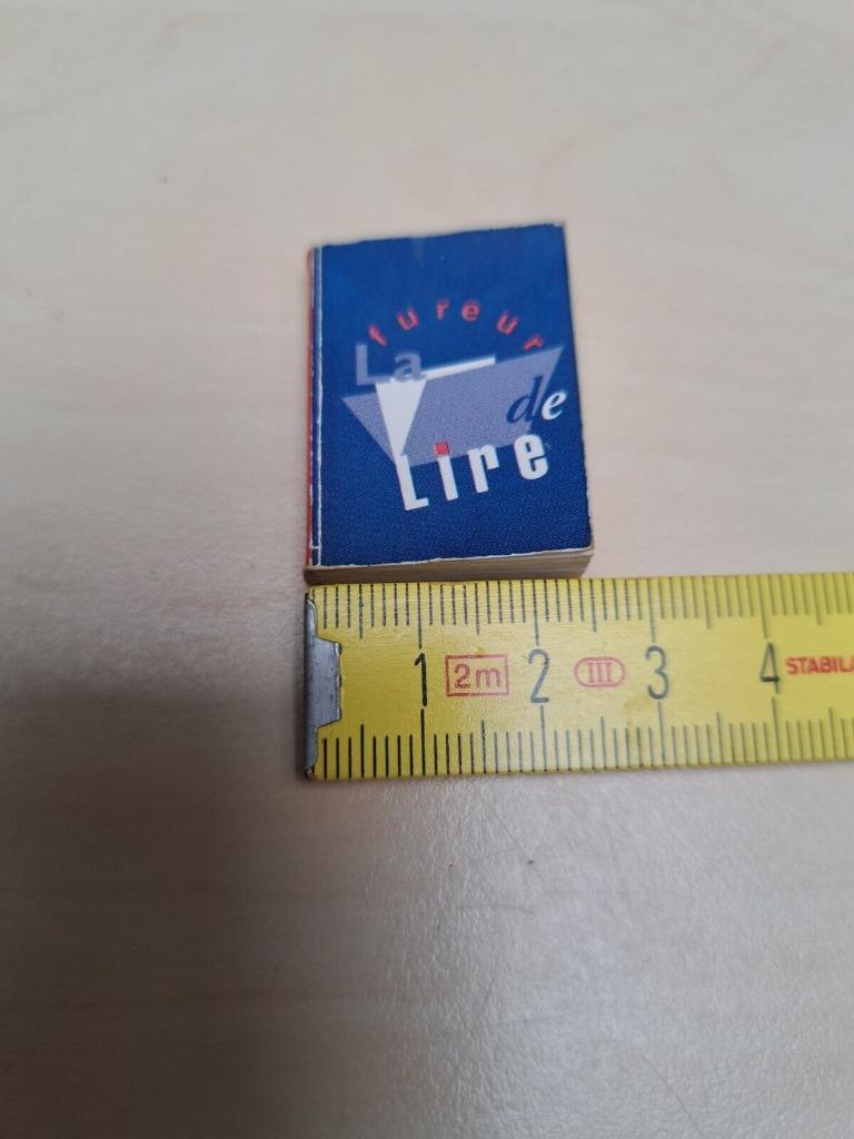livre miniature la fureur de lire la libre belgique RTBF 93, Enlèvement ou Envoi