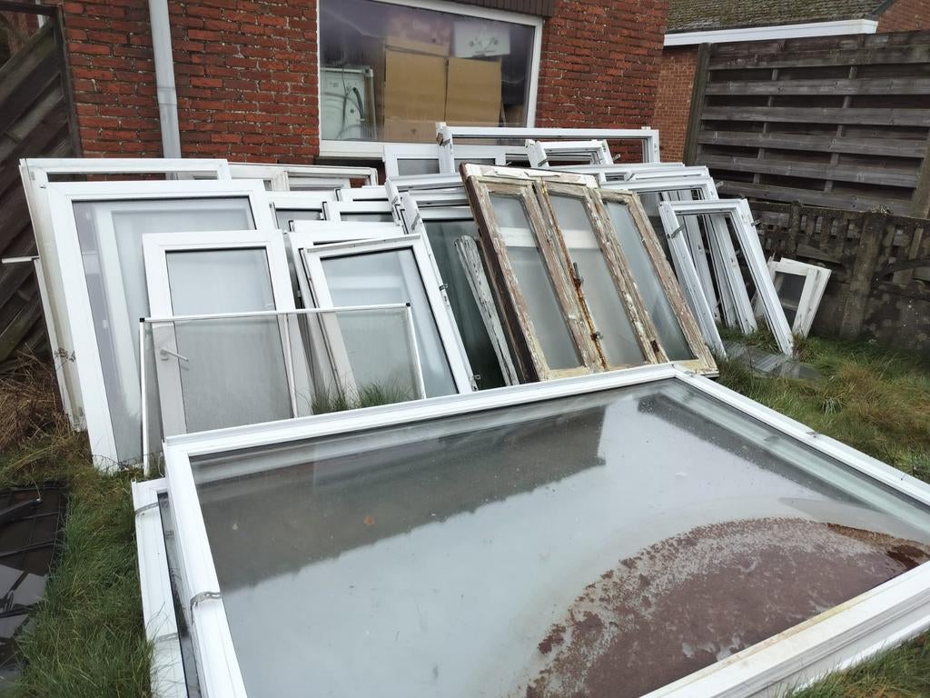 Gratis raam/ramen PVC dubbel glas, Doe-het-zelf en Bouw, Ophalen