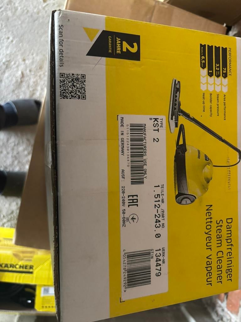 Stoomreiniger KST2 karcher, Enlèvement