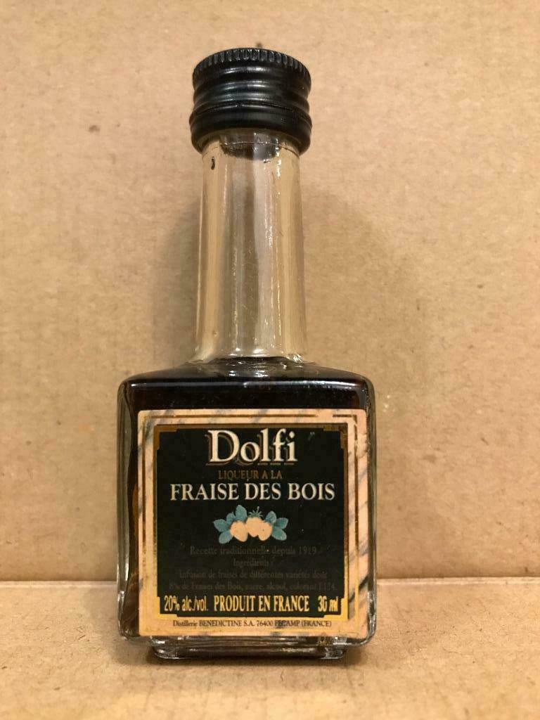 Liqueur à la Fraise des Bois - Dolfi - Mignonnette d'alcool, Enlèvement ou Envoi, Utilisé, France, Autres types
