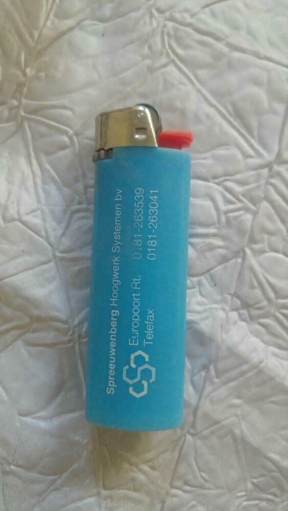Briquet Aansteker BIC France 1990 Spreeuwenberg Hoogwerk BV, Collections, Enlèvement ou Envoi, Utilisé, Briquet