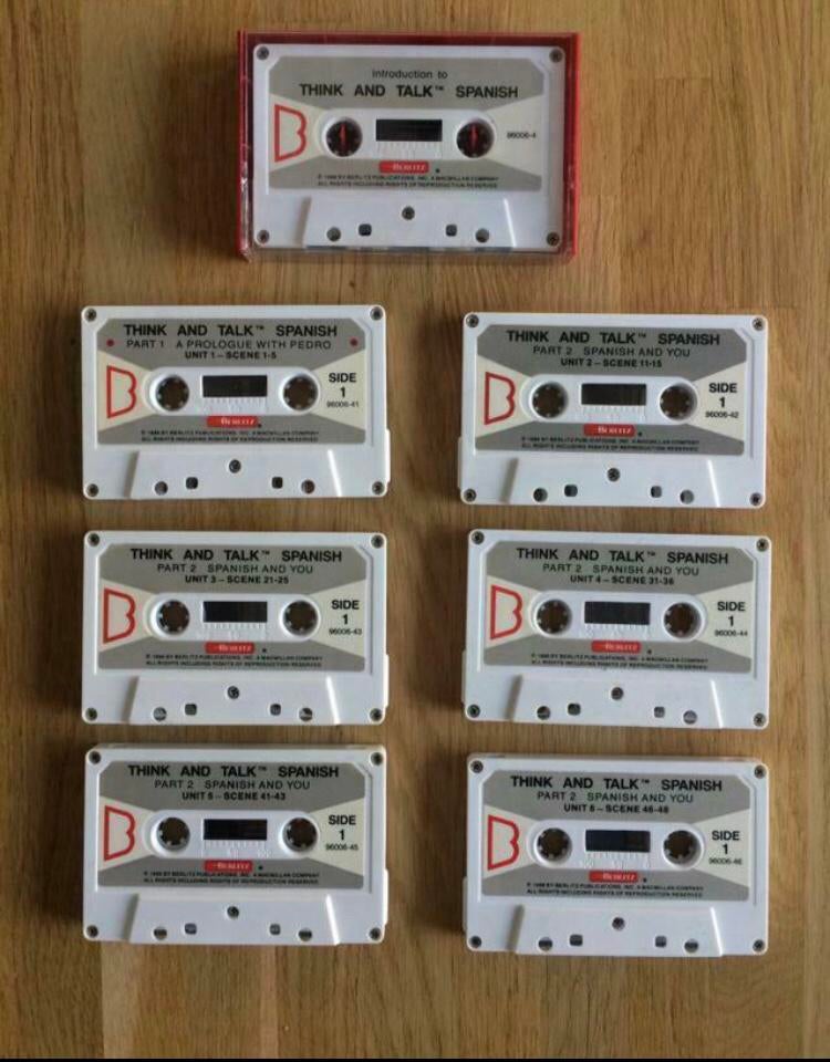 Berlitz taalcursus Spaans cassettes Think and Talk Spanish, Ophalen of Verzenden, Zo goed als nieuw