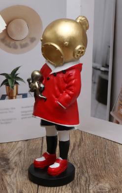 Prachtig Banksy beeldje Deep Sea rood (21cm)