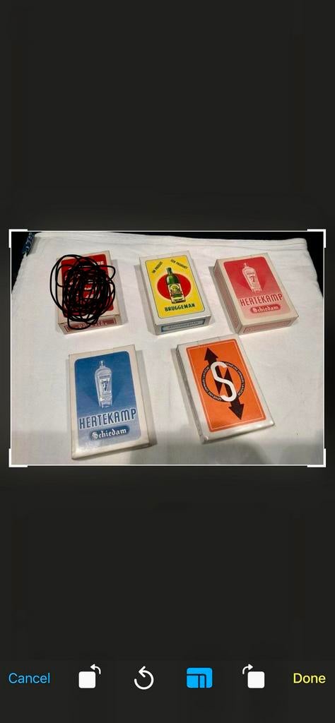 jenever hertekamp/schiedam/bruggeman/la flèche, Verzamelen, Speelkaarten, Jokers en Kwartetten, Zo goed als nieuw, Speelkaart(en)