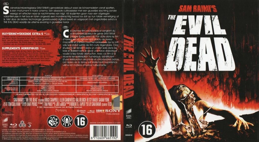 the evil dead (blu-ray) nieuw, Cd's en Dvd's, Ophalen of Verzenden, Zo goed als nieuw, Horror