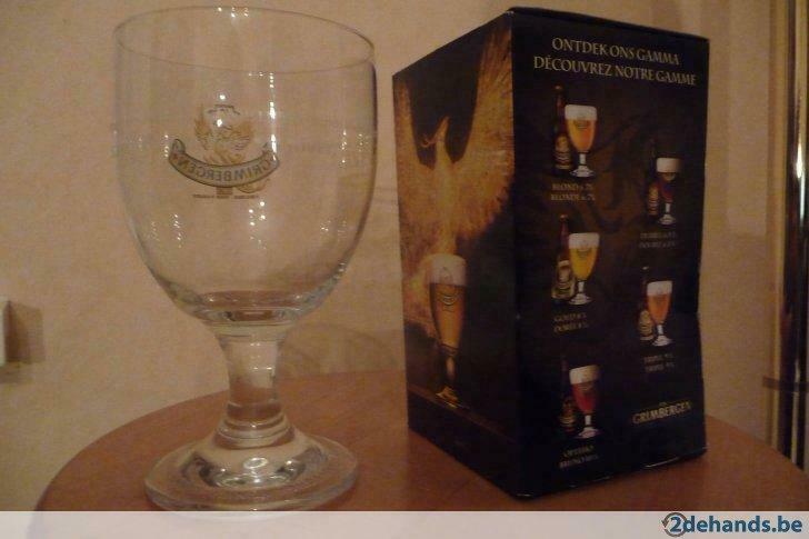 2 Verres à bière GRIMBERGEN, Enlèvement, Neuf, Verre, Verre ou Verres