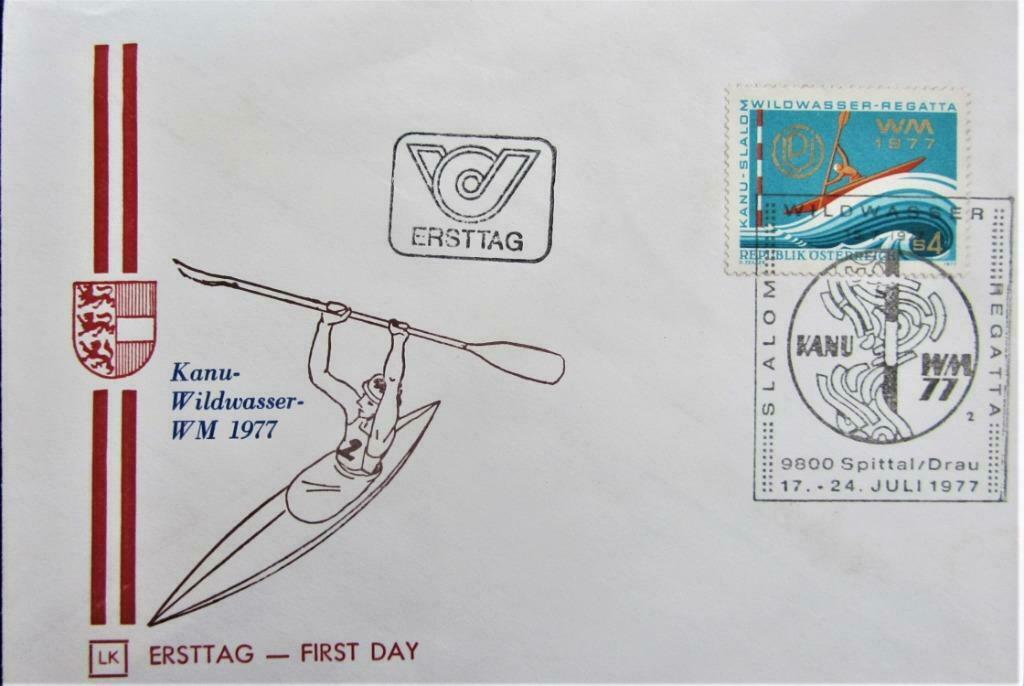 BRIEVEN- OOSTENRIJK- WILDWATER REGATTA 1977., Ophalen of Verzenden, Gestempeld, Sport