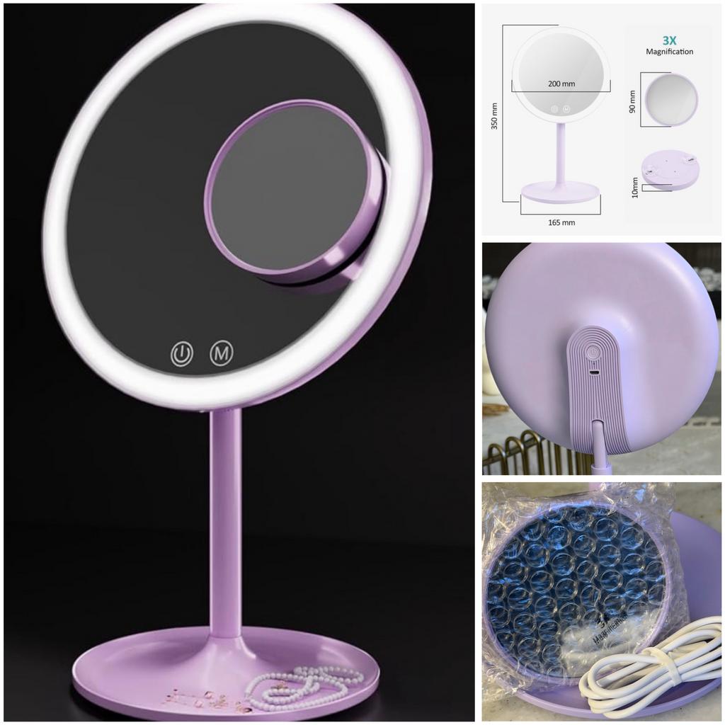 Miroir de maquillage LED violet, Enlèvement, Comme neuf