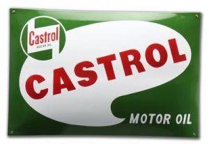 Castrol motor oil emaillen reclame bord garage showroom kado, Enlèvement ou Envoi, Comme neuf, Panneau publicitaire