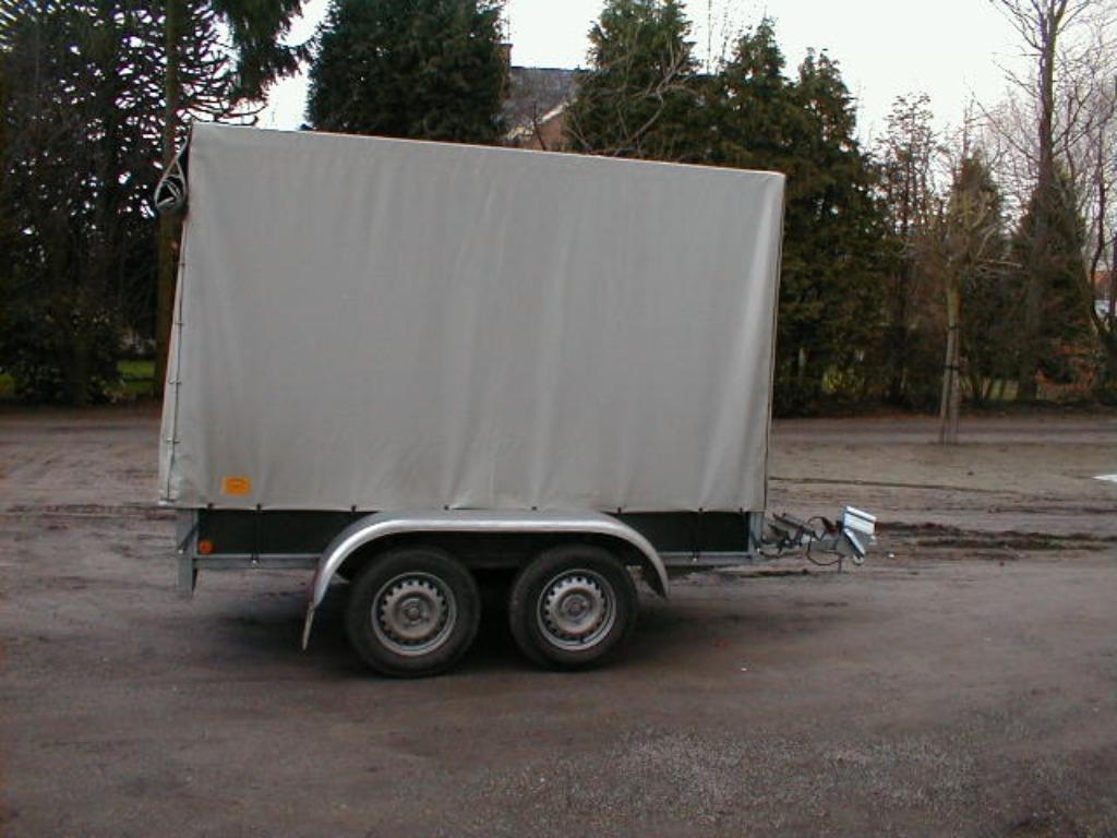 TE HUUR Gesloten aanhangwagen MTM 750 Kg, Ophalen, Gebruikt