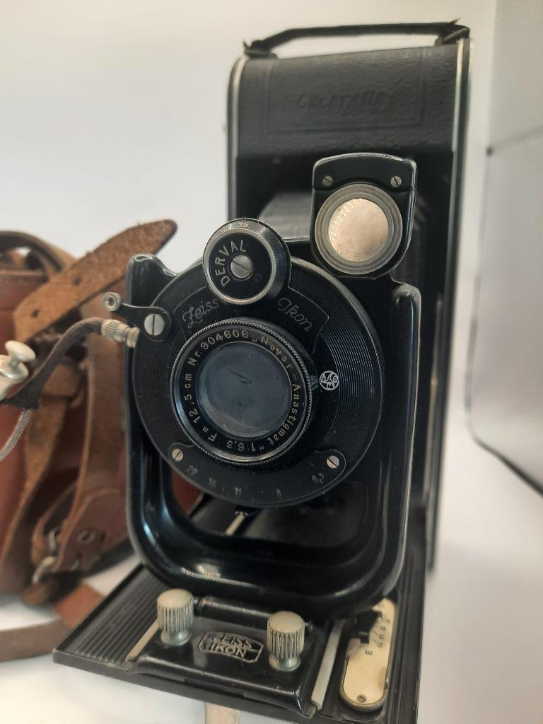 vintage balgcamera Zeiss Ikon Cocarette 514/15 met tas, Enlèvement ou Envoi, Avant 1940, Appareils photo