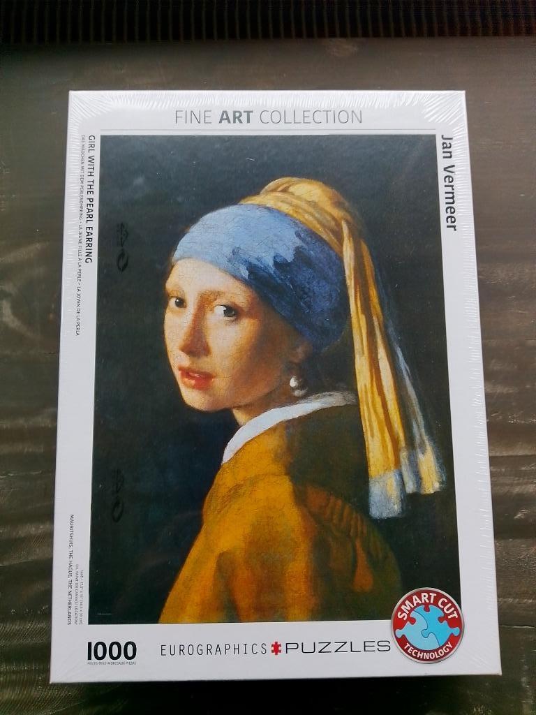 Puzzel meisje parel art collection, Ophalen, 500 t/m 1500 stukjes, Nieuw, Legpuzzel