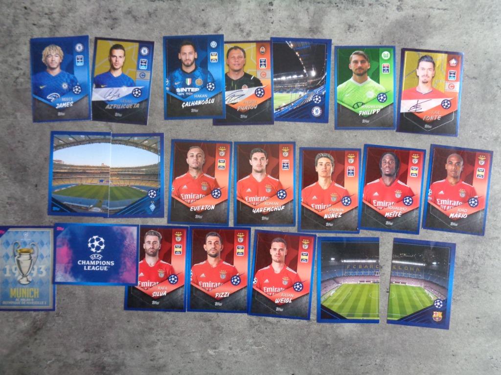 TOPPS CHAMPIONS LEAGUE 2021/22   21X voetbal stickers *****, Verzenden