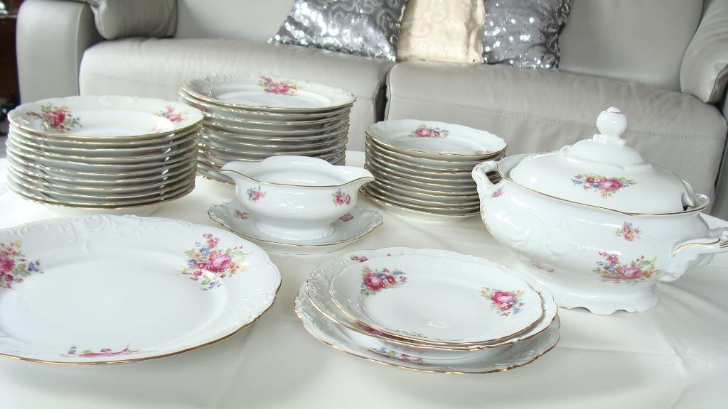 Très beau ancien service de table, signé, numéroté, vintage, Enlèvement ou Envoi