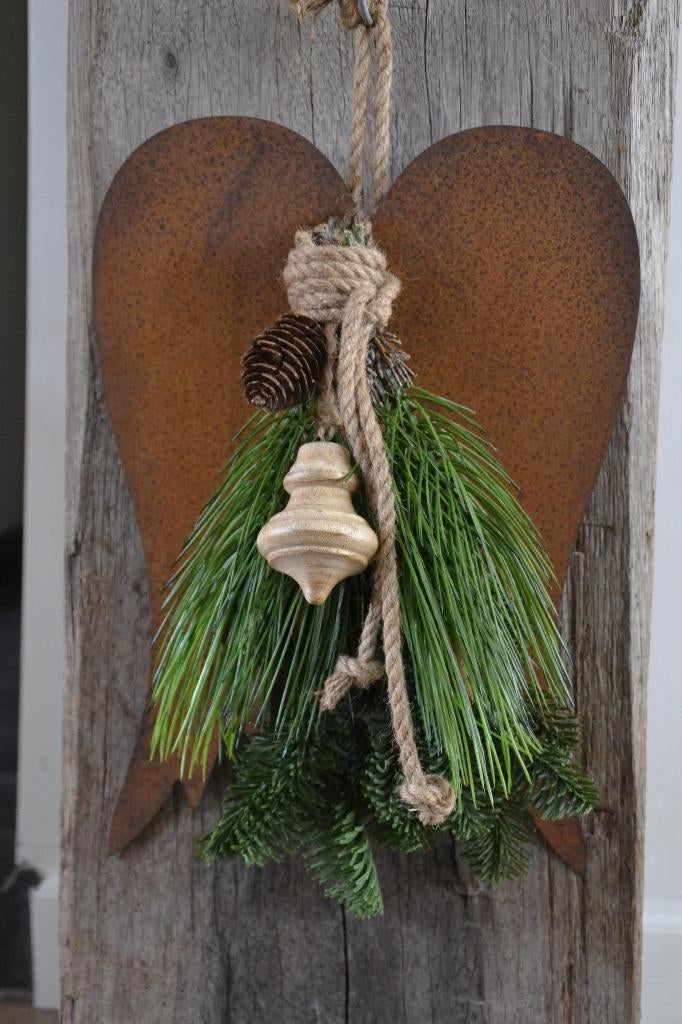 Kerst Toef / Kunsttoef incl. Koord/houten klos, Divers, Noël, Neuf, Enlèvement ou Envoi