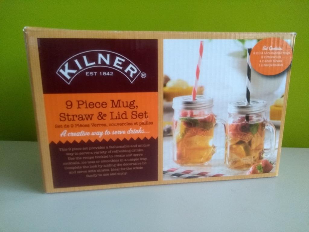 Set van 2 zomerse glaasjes - Kilner Nieuw, Enlèvement ou Envoi, Neuf, Verre, Verre ou Verres