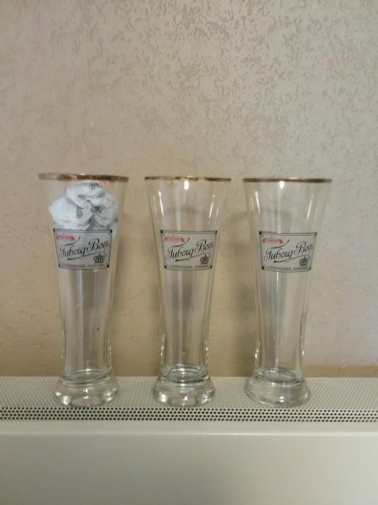 Tuborg bierglazen, Verzamelen, Ophalen of Verzenden, Zo goed als nieuw