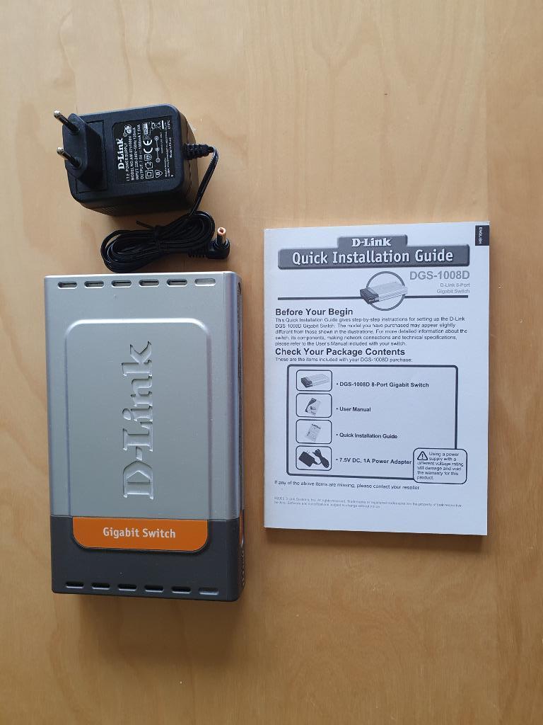 D-Link gigabit-switch, Computers en Software, Netwerk switches, Ophalen of Verzenden, Zo goed als nieuw