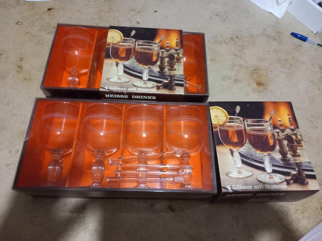8 Verres à vin chaud / Grog / Ponch, Verre ou Verres, Enlèvement ou Envoi, Comme neuf, Verre