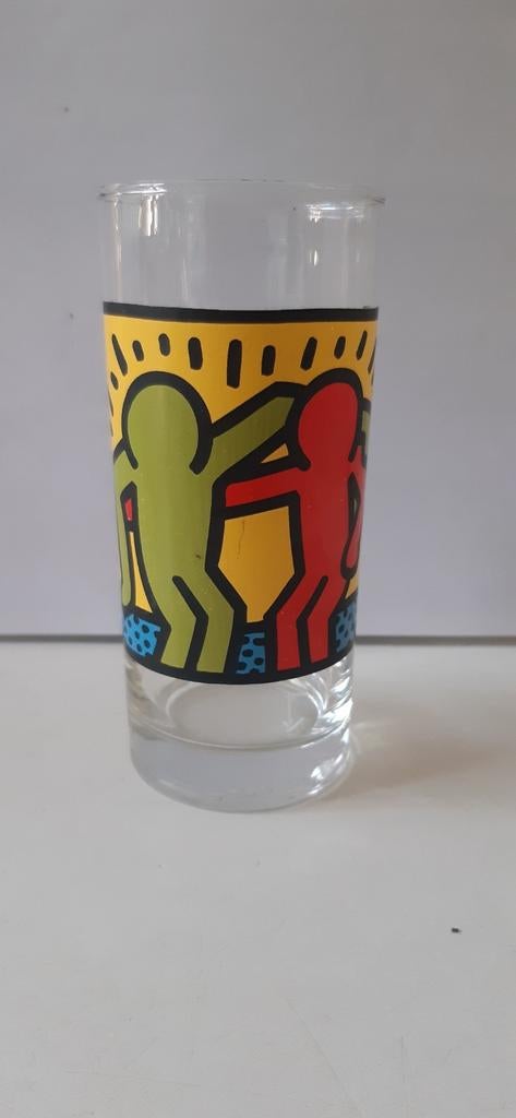 Keith Haring glas Lu, Verzamelen, Glas en Drinkglazen, Ophalen of Verzenden, Zo goed als nieuw