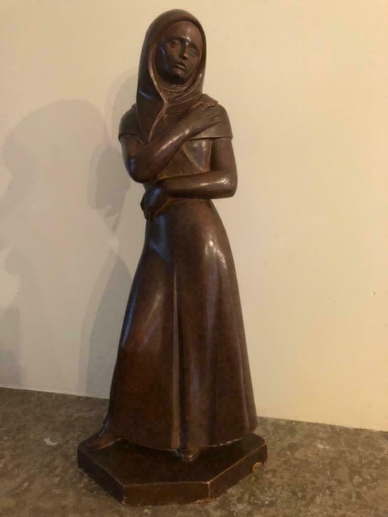 Terracotta meisje met sluier, Ophalen