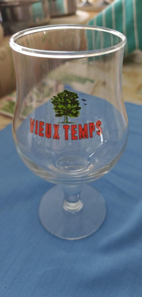 verre à bière en verre Vieux Temps en forme de tulipe, Collections, Enlèvement ou Envoi, Comme neuf, Verre à bière