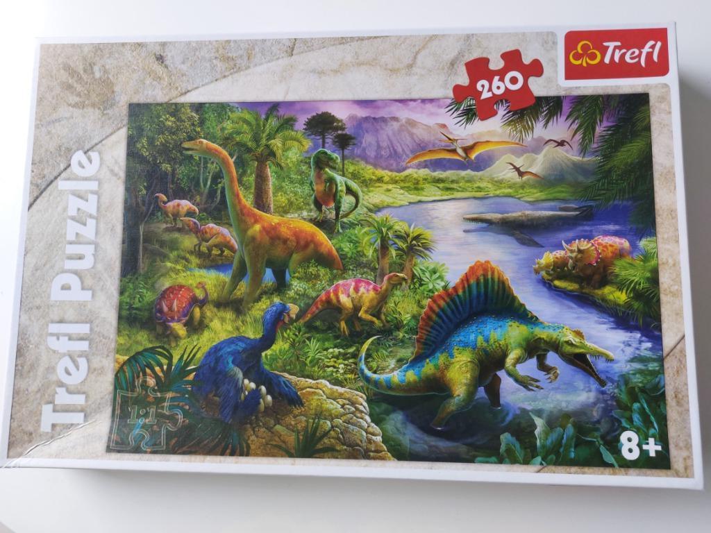 Puzzel Trefl - Dinosaurusen - 260 stukken, Ophalen of Verzenden, Meer dan 50 stukjes, Zo goed als nieuw, 6 jaar of ouder