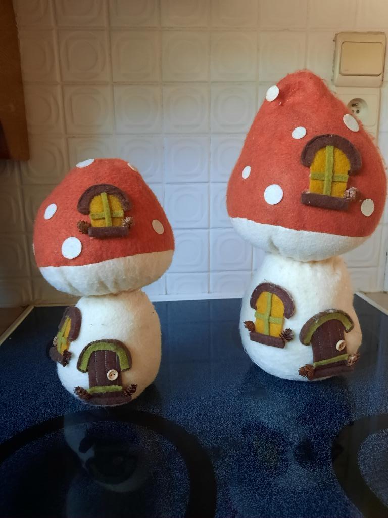 mooi set deurstoppen paddestoelen voor de herfst decoratie, Ophalen of Verzenden