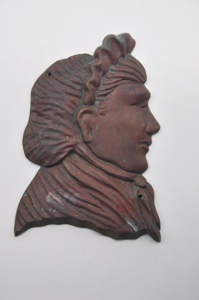 Deurbeslag - dame, Antiek en Kunst, Antiek | Brons en Koper, Ophalen of Verzenden