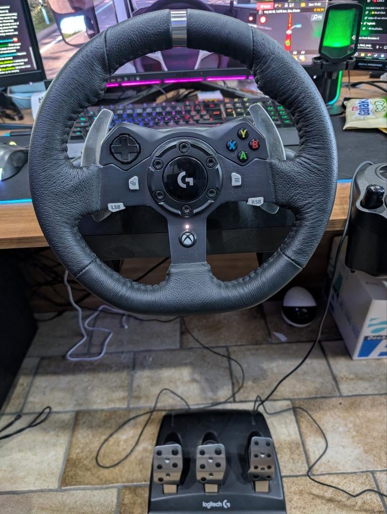 Logitech G920 met pedalen en drivingstick, Games en Spelcomputers, Ophalen