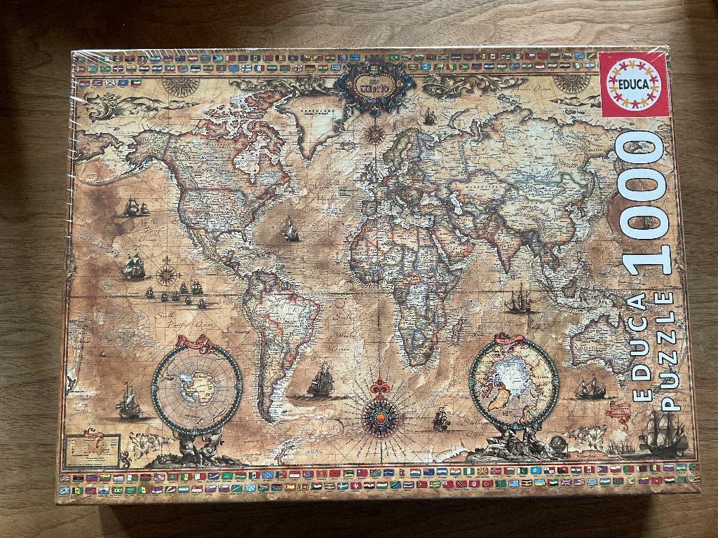 Puzzel - Wereldkaart, Ophalen of Verzenden, 500 t/m 1500 stukjes, Nieuw, Legpuzzel