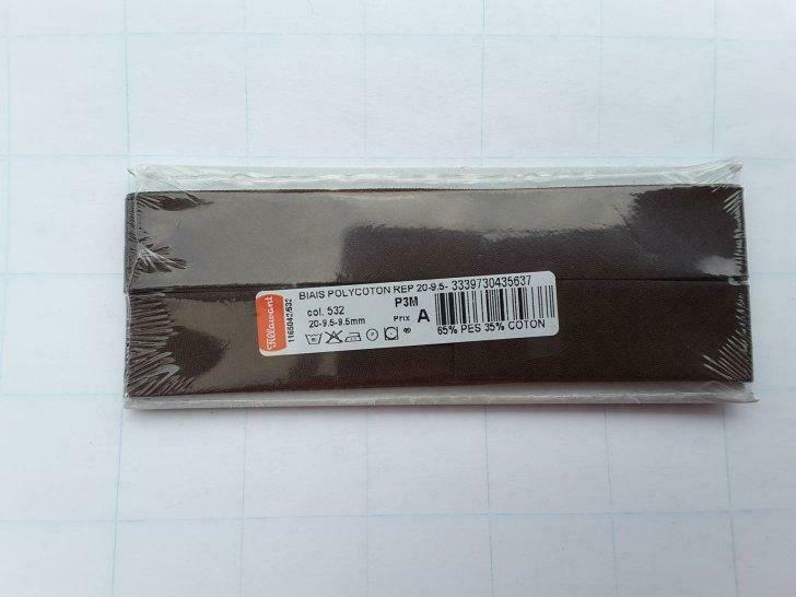 Bias van polykatoen van 20 mm breed - kaart van 3 m, Ophalen of Verzenden, Nieuw