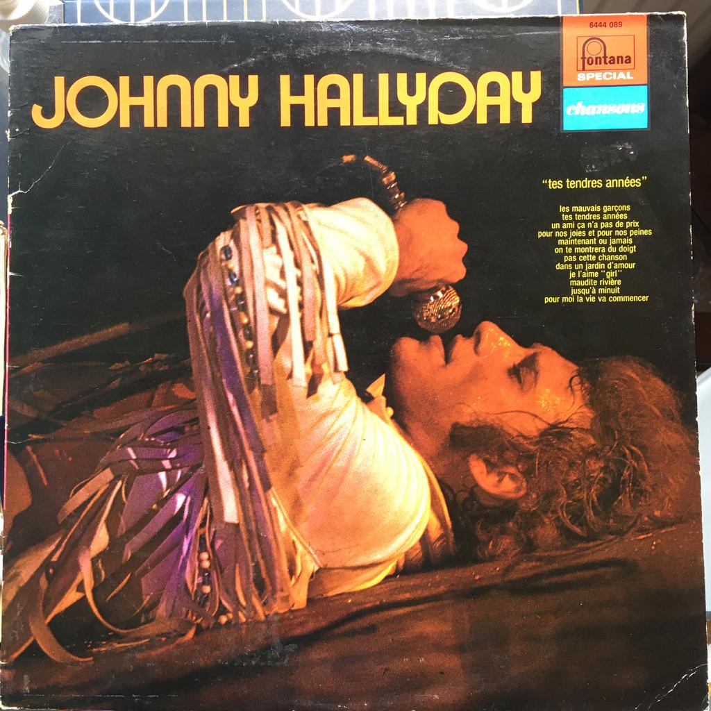 Vinyl LP Johnny Hallyday Tes tendres années 1971 NM, Ophalen of Verzenden