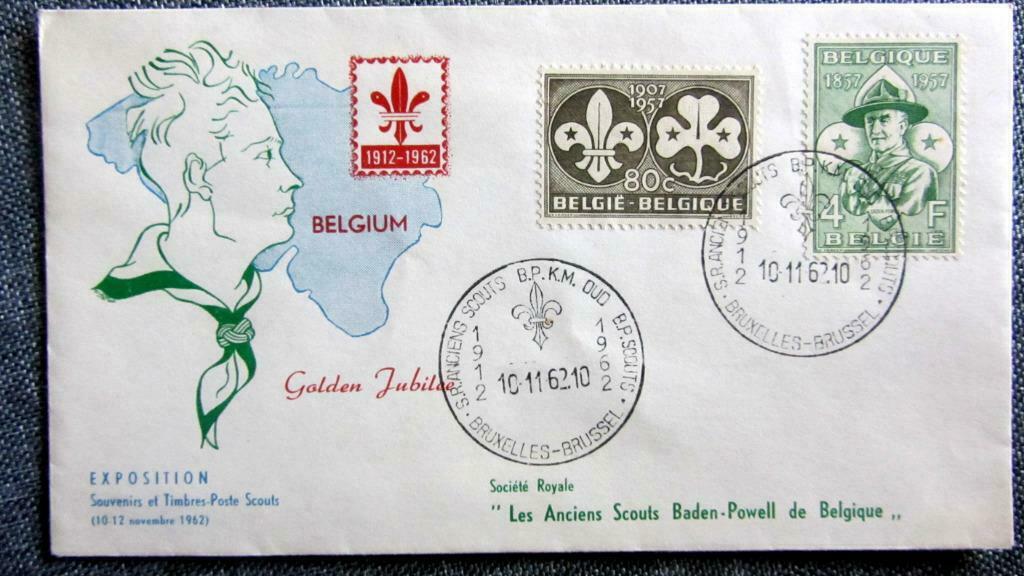 FIRST DAY COVER- SCOUTISME- KINDERSPELEN- BELGIË, Ophalen of Verzenden, Gestempeld