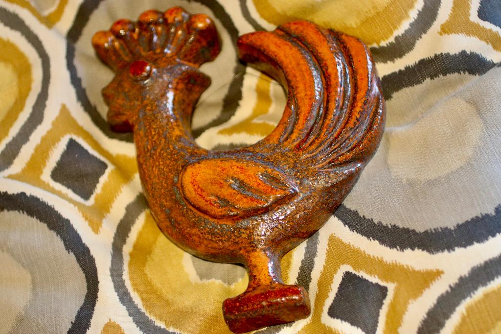 Coq en céramique poterie vintage 1960 J. LEVEQUE Bretagne, Antiquités & Art, Enlèvement ou Envoi