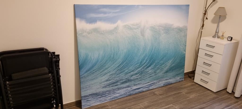 Canvas op kader 1,4 m op 2m, Huis en Inrichting, Ophalen, Zo goed als nieuw