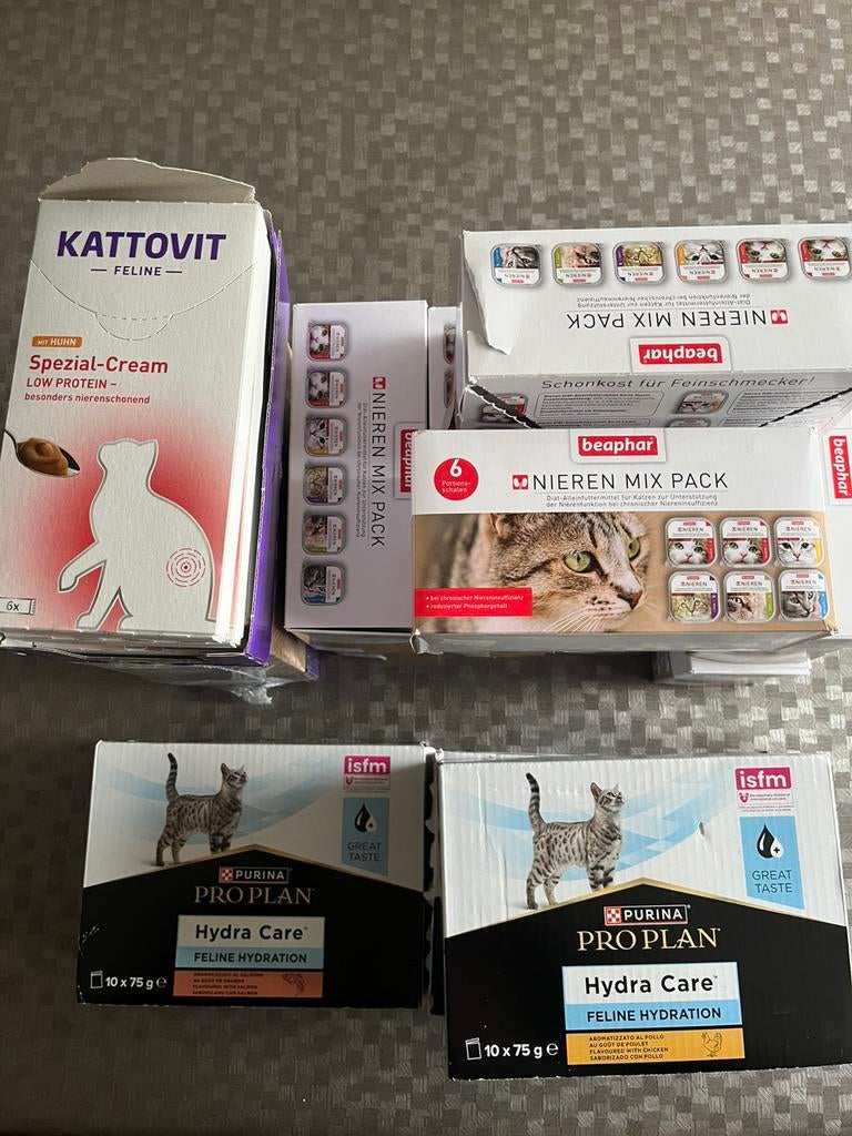 Nierdieetvoeding kat, Enlèvement, Neuf