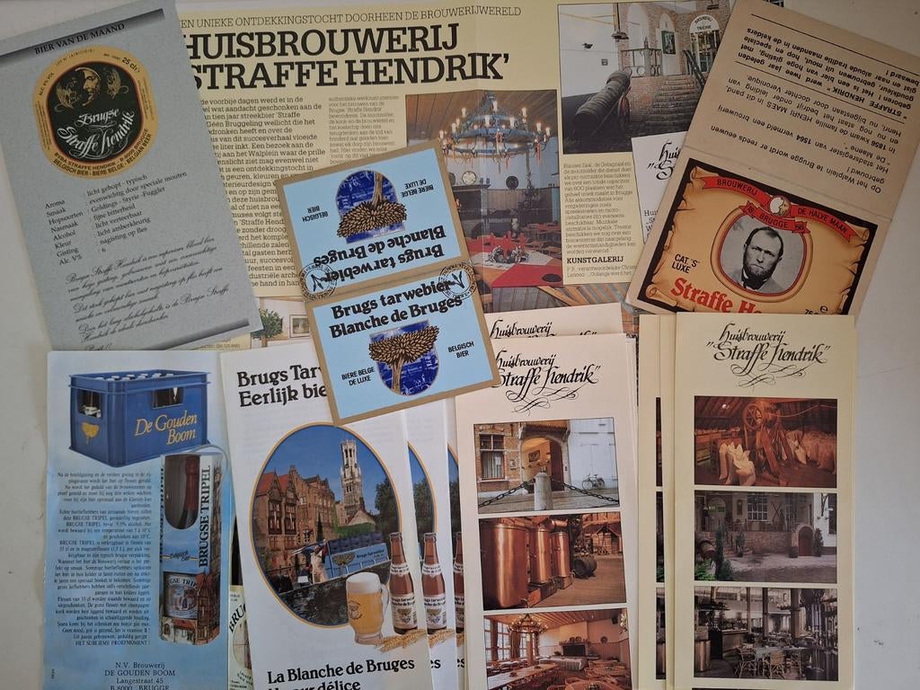 Verschillende reclame items brouwerij De halve Maan Brugge, Enlèvement ou Envoi