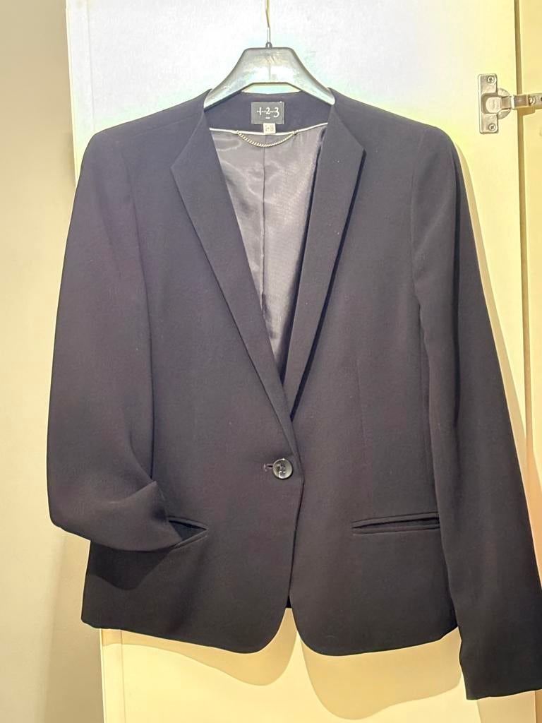 Nouveau blazer noir signé 123 (38)., Neuf, Taille 38/40 (M), Enlèvement ou Envoi, Manteau