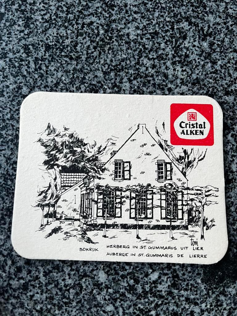 Bierkaartje Cristal Alken Bokrijk st gummarus uit lier, Verzamelen, Ophalen of Verzenden, Zo goed als nieuw