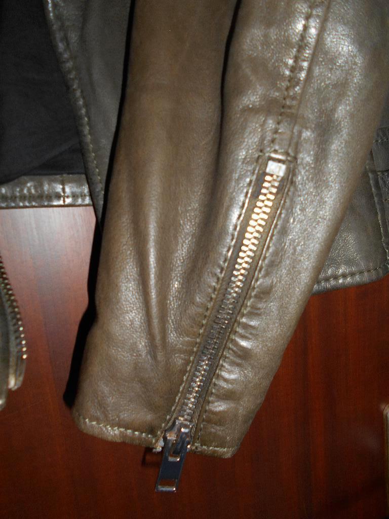 Blouson en cuir femme, Autre, Taille 38/40 (M), Comme neuf, Vert