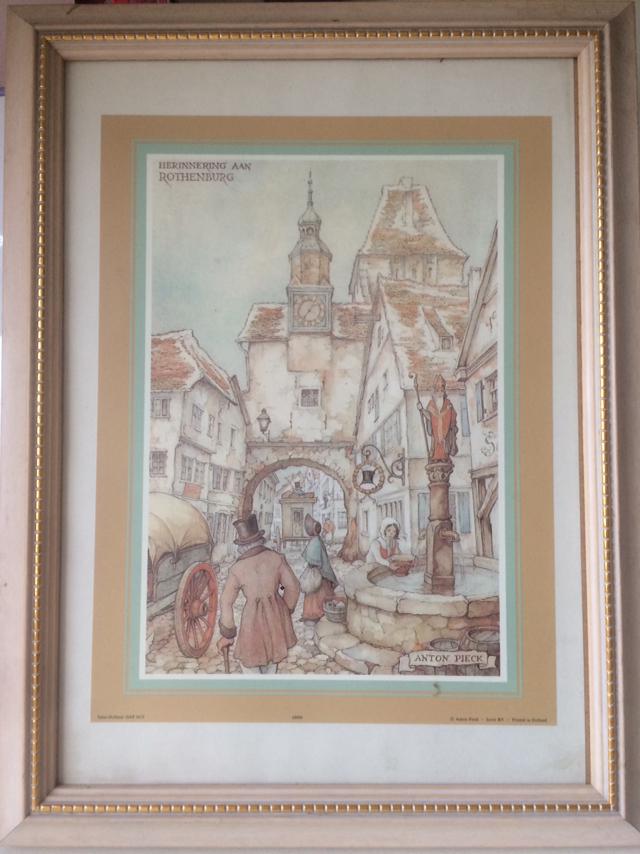 Kader met 1 tekening, Ophalen of Verzenden