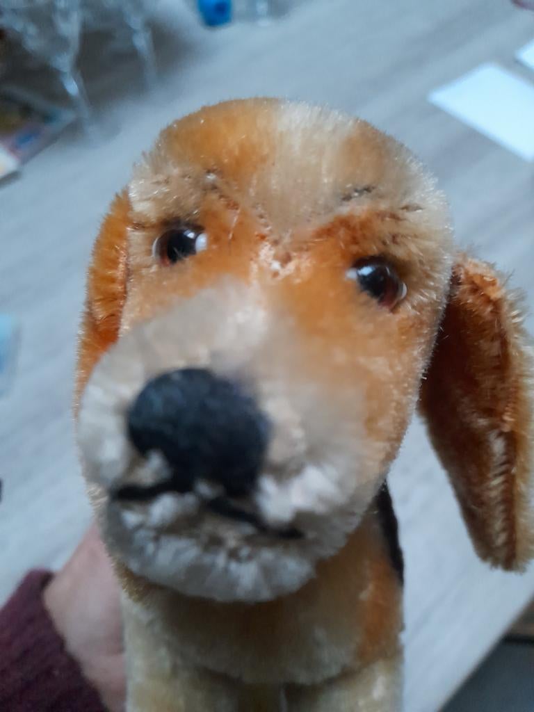 Steiff Biggie Beagle. Oud speelgoed., Ophalen of Verzenden
