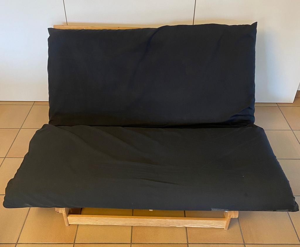 Canapé-lit Grankulla Ikea, Noir, Queen size, 140 cm, Enlèvement