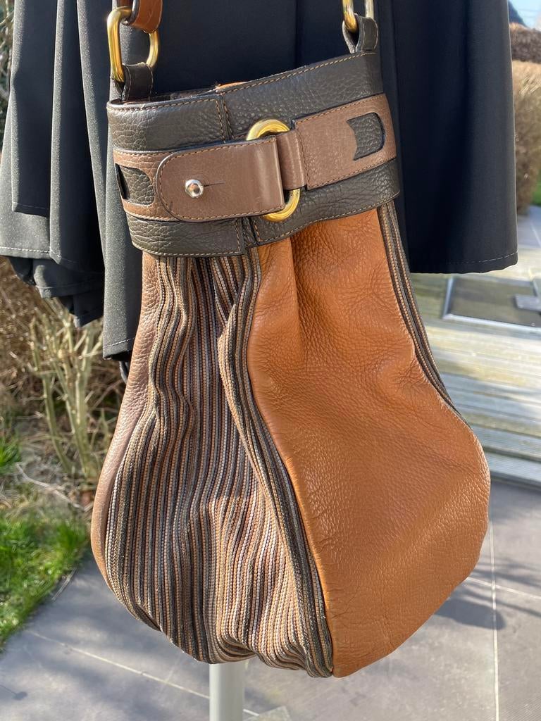 Handtas model ECOLE DELVAUX in bruine tinten, Handtassen en Accessoires, Tassen | Schoudertassen, Ophalen of Verzenden, Zo goed als nieuw