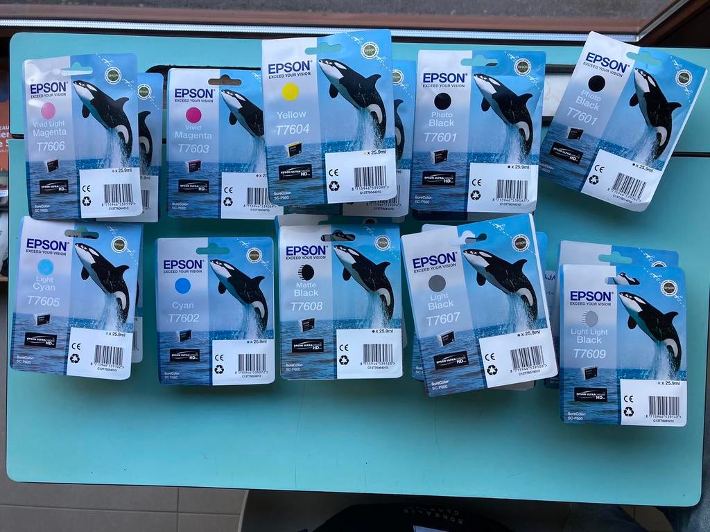 Inktpatronen Epson alle kleuren, Informatique & Logiciels, Fournitures d'imprimante, Comme neuf, Enlèvement ou Envoi