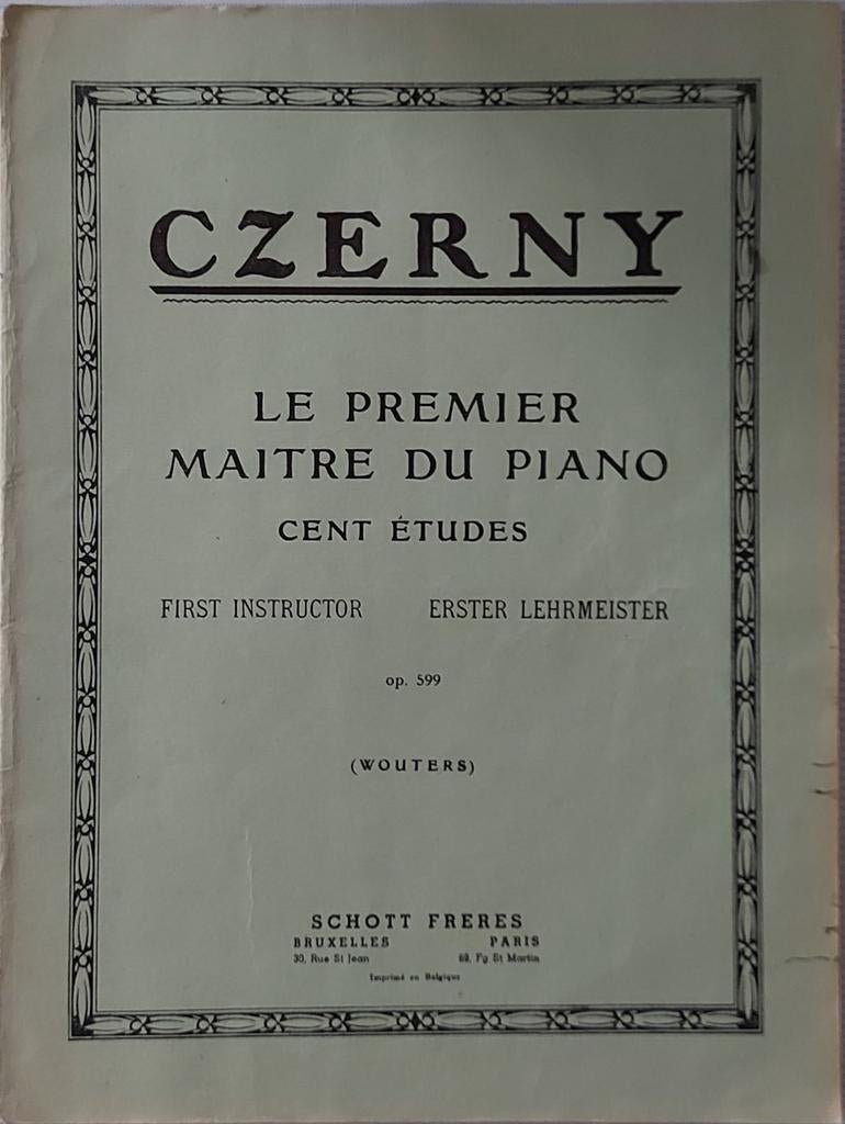 Leçons de piano des années 1950, Czerny, le premier maître d, Enlèvement ou Envoi, Comme neuf, Leçon ou Cours, Piano