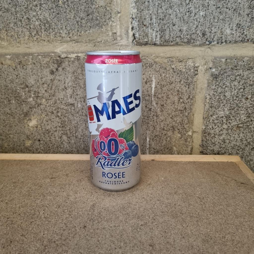 Canette de bière Maes 0.0% Radler rosée, Ophalen of Verzenden, Gebruikt, Flesje(s), Overige merken
